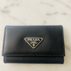Prada Black 4 key ring holder